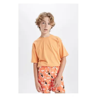 DEFACTO Boy Palm Patterned Swim Shorts