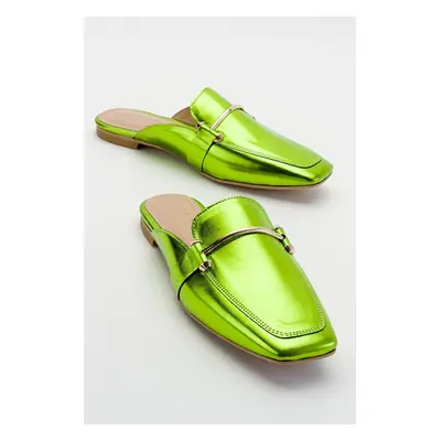 LuviShoes Ronda Light Green Women's Slippers