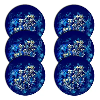 Bertoni Home Unisex's Round Table Pads Set Midnight Navy Blue