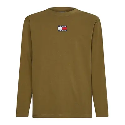 Tommy Jeans T-Shirt - TJM LS TOMMY BADGE TEE green