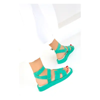 Soho Green Suede Women's Sandals