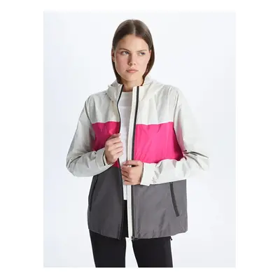 LC Waikiki LCW Active Women's Hooded Color Block Raincoat