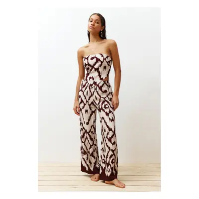 Trendyol Ethnic Patterned Woven Blouse and Pants Suit