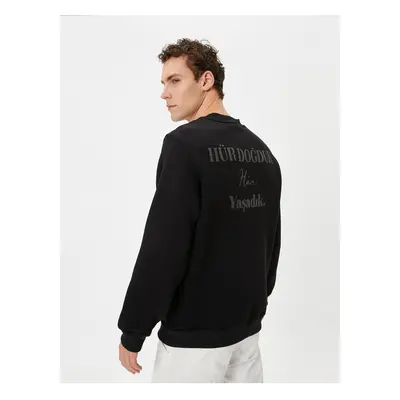 Koton Atatürk Signature Embroidered Sweatshirt Printed on the Back 100th Anniversary Special