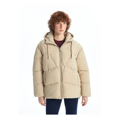 LC Waikiki Hooded Plain Oversize Women's Puffer Coat