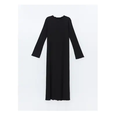 LC Waikiki Crew Neck Straight Long Sleeve Women's Dress