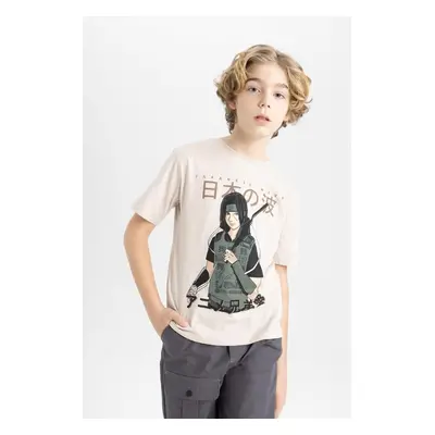 DEFACTO Boys' Crew Neck Printed Short Sleeve T-Shirt