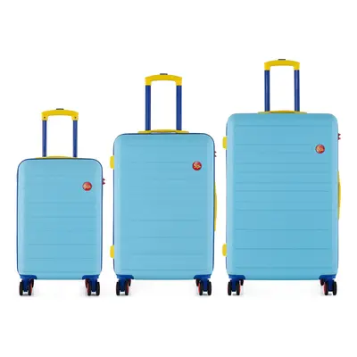 Semiline Unisex's 3-in-1 ABS Suitcases Set T5844-0