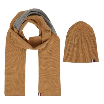 Hat & Scarf - Tommy Hilfiger GP MERINO SCARF & BEANIE brown