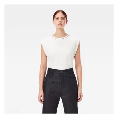 G-STAR Top - Waisted Top White