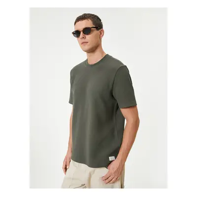 Koton Basic T-Shirt Label Detailed Crew Neck Short Sleeve Cotton