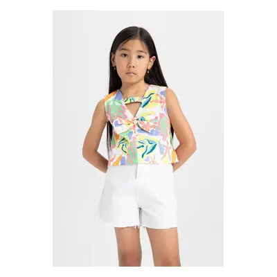 DEFACTO Girl's Patterned Sleeveless Blouse