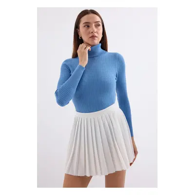 Bigdart Turtleneck Knitwear Sweater - Blue