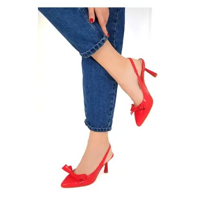 Soho Red Patent Leather Women's Classic Heeled Shoes