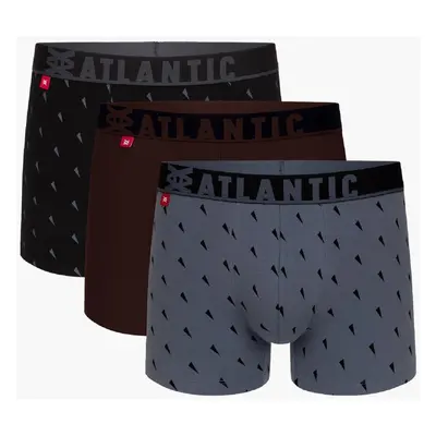 Boxer shorts Atlantic 3MH-174 A'3 S-2XL black-chocolate-grey