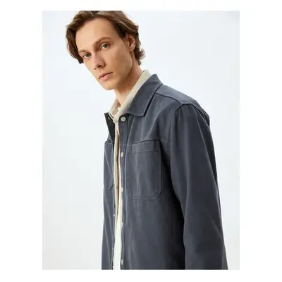 Koton Pocket Detailed Buttoned Cotton Long Sleeve Shirt