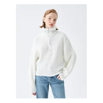 LC Waikiki High Collar Plain Long Sleeve Women's Knitwear Sweater