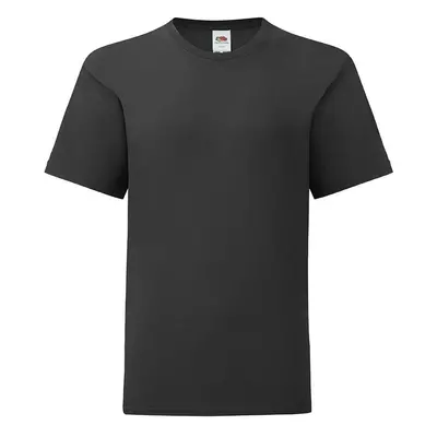 Black children's t-shirt in combed cotton Fruit of the Loom