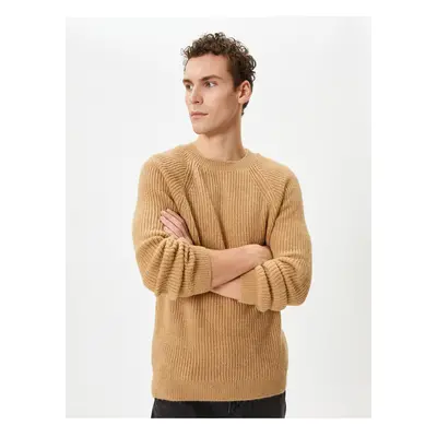 Koton Knitwear Sweater Crew Neck Soft Textured Slim Fit Long Sleeve