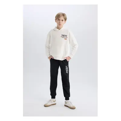 DEFACTO Boy's Printed Tracksuit Bottoms with Elastic Waistband S1856a624wn