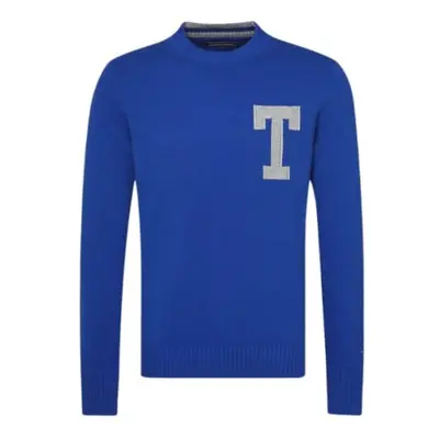 Tommy Hilfiger Sweater - LOGO CNECK SWEATER blue