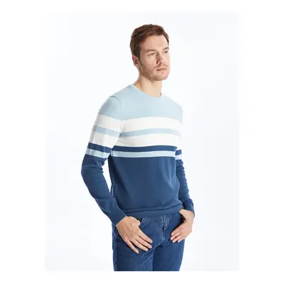 LC Waikiki LCWAIKIKI Classic Crew Neck Long Sleeve Striped Men's Knitwear Sweater