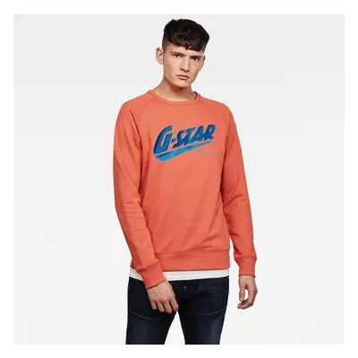 G-STAR Sweatshirt - Fast raglan gr r sw l\s orange