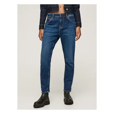 Tmavě modré dámské straight fit džíny Pepe Jeans Violet - Dámské