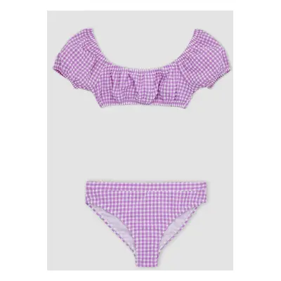 DEFACTO Girl's Checkered Bikini Set