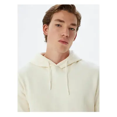 Koton Raised Cotton Basic Hooded Sweatshirt