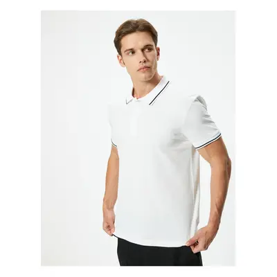 Koton Slim Fit Polo T-Shirt Short Sleeve Stripe Detailed Cotton