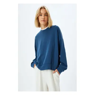 Koton Navy Blue Women's Sweatshirt