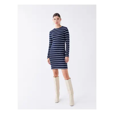 LC Waikiki Crew Neck Striped Long Sleeve Women's Dress