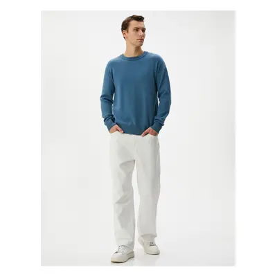 Koton Basic Knitwear Sweater Crew Neck Soft Textured Long Sleeve