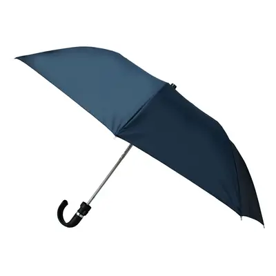 Semiline Unisex's Short Semi-Automatic Umbrella With A Wrap-Around Handle L2038-1 Navy Blue