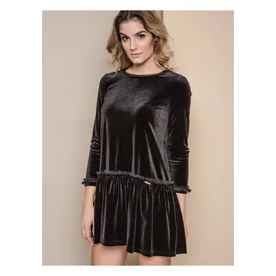 DRESS ONE IN SOFT VELVET BLACK