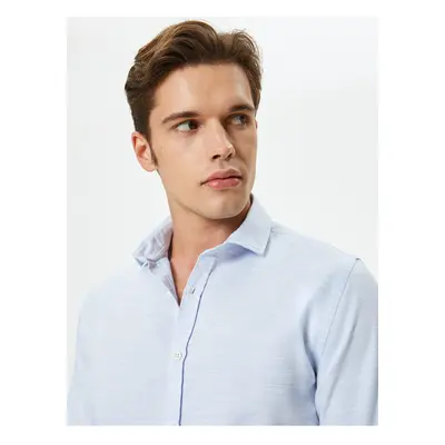 Koton Slim Fit Shirt Classic Collar Long Sleeve Buttoned Cotton