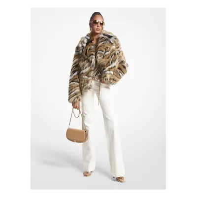 Michael Kors Coat - GLAM TIGER FX FUR COAT multicolour