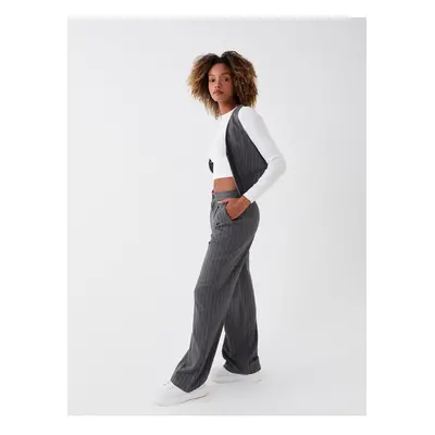 LC Waikiki Standard Fit Striped Wide Leg Women's Trousers