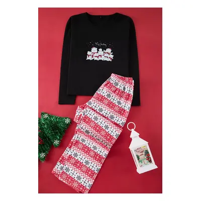 Trendyol Multicolored Cotton Christmas Themed Knitted Pajama Set