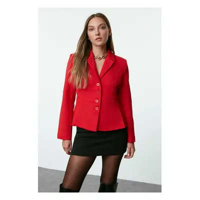 Trendyol Red Fitted Woven Blazer Jacket