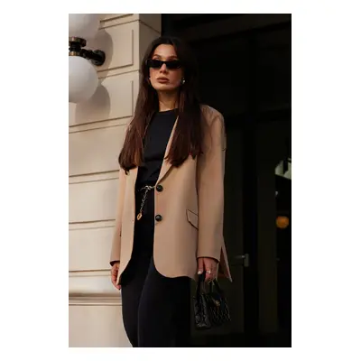 Trendyol Beige Extra Oversize Blazer Jacket