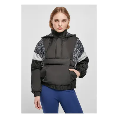 Dámská bunda AOP Mixed Pull Over Black/snowleo/lightasphalt