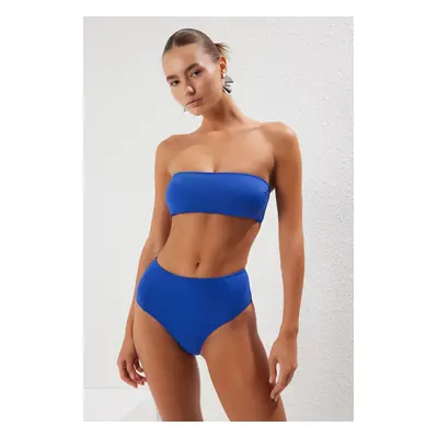 Trendyol Saks Strapless High Waist Hipster Bikini Set