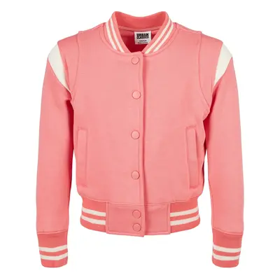 Dívčí inset College Sweat Jacket palepink/whitesand