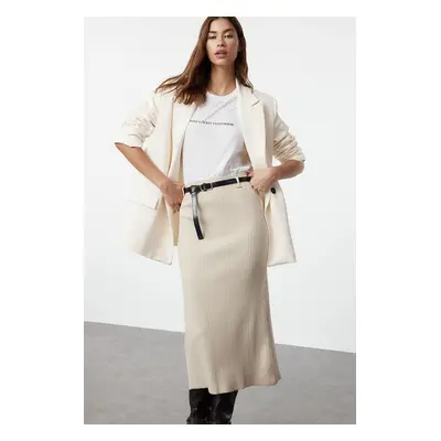 Trendyol Stone Premium Yarn/Special Yarn Knitwear Skirt