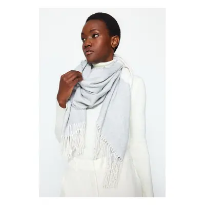 Trendyol White Women's Soft-textured Scarf with Tassels