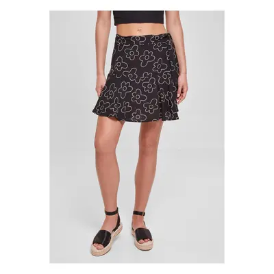 Dámská viskóza Mini Skort blackflower