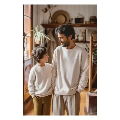 Trendyol Gray*005 Boy Father-Son Printed Knitted Mini Me Sweatshirt