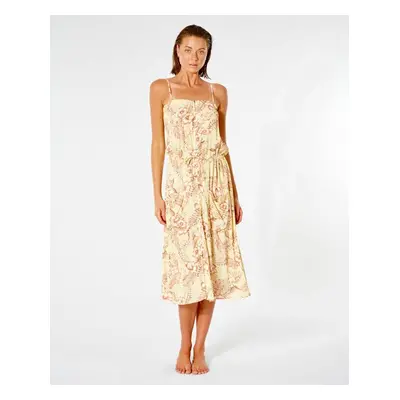 šaty Rip Curl PLAYABELLA MIDI DRESS Light Yellow